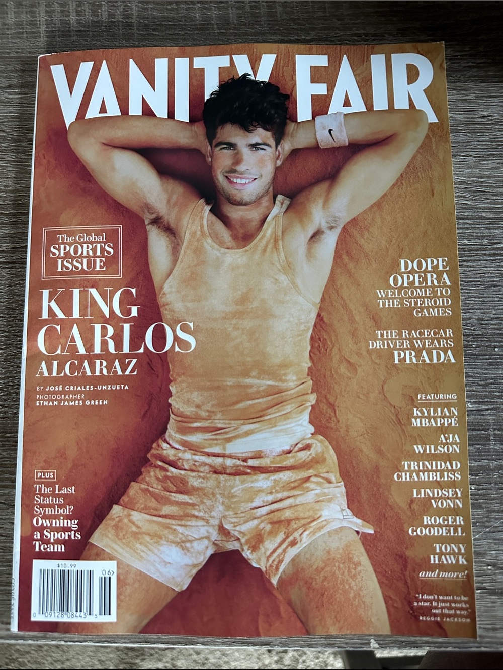 Vanity Fair Orange Sports Issue Cover Featuring Carlos Alcaraz